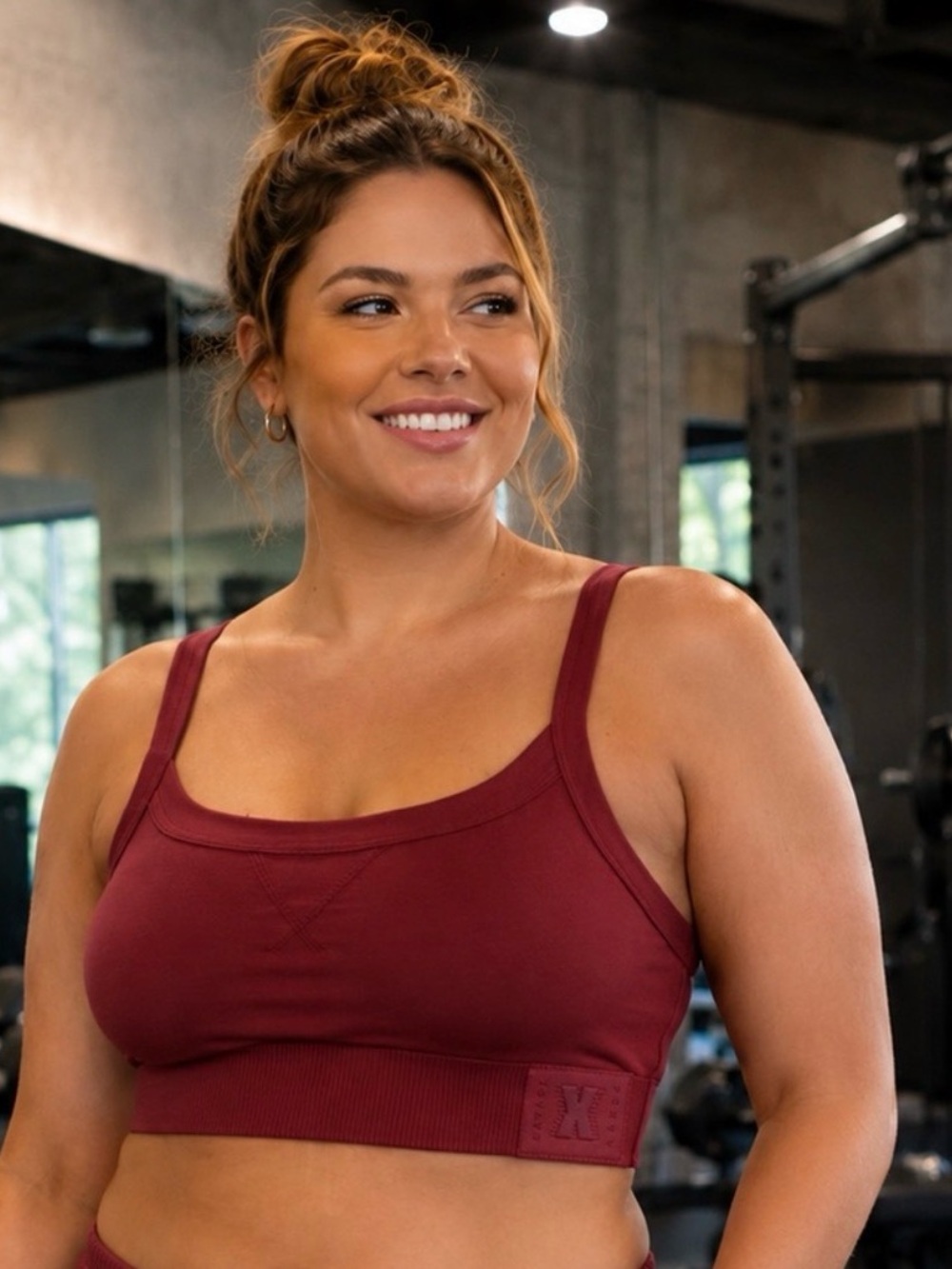 Savage X Fenty by Rihanna Seamless Bralette Sports Bra – 1X (14/16) – Burgundy